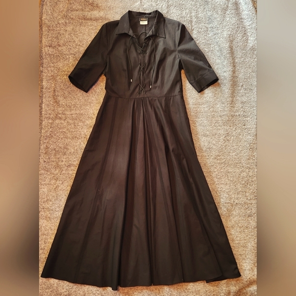 Les Copains Italian Sz.46 (US Sz. 10) Black Maxi Dress - Picture 1 of 11